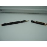 A Sheaffer Targa Slim fountain pen, 1985, Marble Grey Ronce, medium nib, converter, good