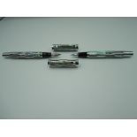 A Coles Deschanel fountain pen and ballpoint pen set, in Mother of Pearl/ Abalone Shell, cartridge