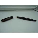 A Skoda fountain pen, 1950, Black Hard Rubber, extra fine nib, eyedropper. A little known make