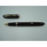 A Classic 100 fountain pen, 2008, in Japanese Urushi, fine nib, converter, good condition, made in