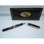 A boxed Platinum Maki-E PTL 1200 fountain pen, Urushi with Maki-E, fine nib, converter, fine