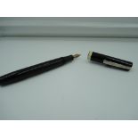 A Mabie Todd & Co Swan self filler fountain pen, Black (wrong cap), made in the UK