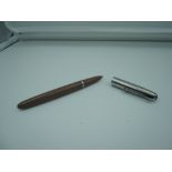 A Parker 51 Demi fountain pen, circa 1950, Cocoa, meium nib, Aeromatic, good condition , desirable