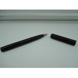 A Quail 112 fountain pen, Black cone cap, medium nib, eyedropper