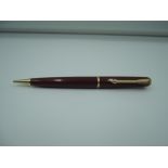 A Parker No3 mechanical pencil, Maroon, made in the UK
