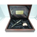 A boxed Sheaffer Balance Limited Edition fountain pen, 1997, Red, Grey and Black marble, fine nib,