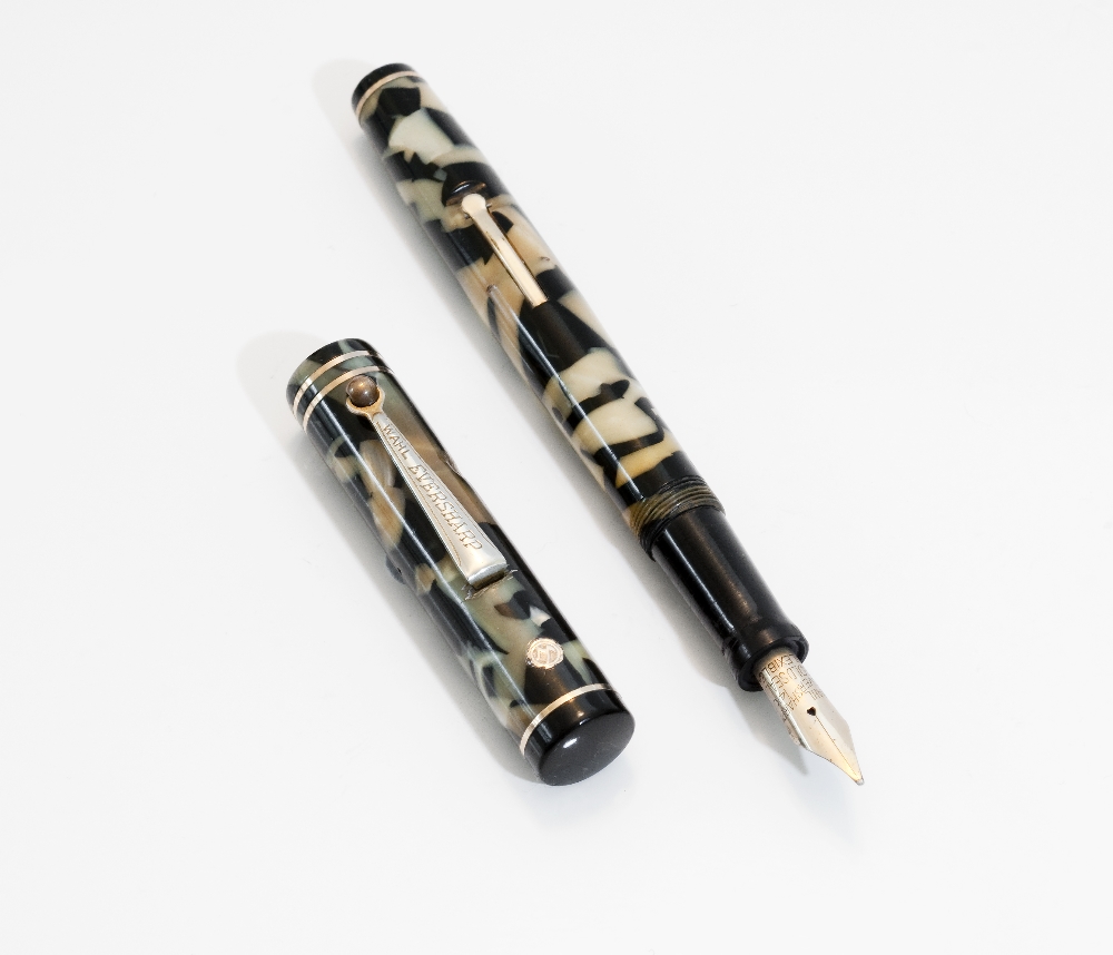 A Wahl-Eversharp fountain pen. A Wahl-Eversharp Personal Point, lever fill fountain pen, in black an