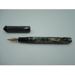 A Conway Stewart 540 Dinkie fountain pen, in Grey Jazz, ringtop, fine nib, lever fill, made in the