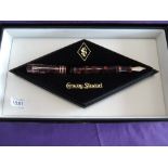 A boxed Conway Stewart Wellington fountain pen, 2009, in Rioja, with fine nib, converter, limited