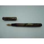 A Conway Stewart 286 fountain pen, circa 1939, toffee swirl, medium nib, lever fill, excellent