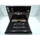 A boxed pair of Duke Beijing Opera fountain pens, 2008, Limited edition, medium nib, converter pens,