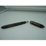 A Morrison Patriot fountain pen, circa 1942, Khaki, medium nib, lever fill, non militay, made in the