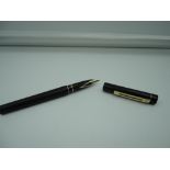A Sheaffer Targa Classic, fountain pen, Black, medium nib, converter, very good condition, mae in