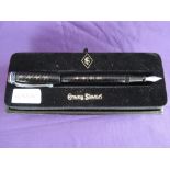 A boxed Conway Stewart Celebration Coronet fountain pen, 2011medium nib, Classic Black, converter,