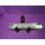 A vintage bronze plaque for Burnside