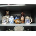 A selection of ceramics including West German Pottery