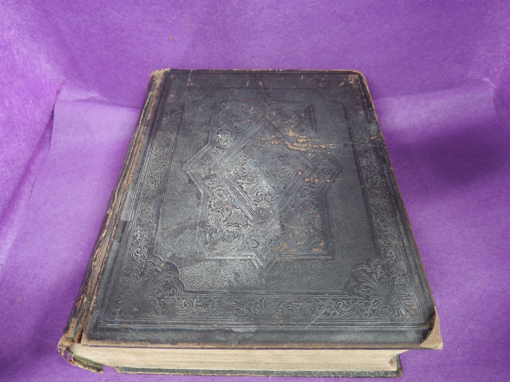 A large leather bound family bible