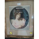 An Artist Proof, coloured engraving after W Peters and Percy H Martindale, portrait of Belinda,