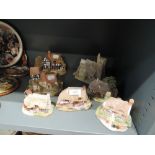 A selection of model houses by Lilliput Lane