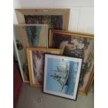 A selection of five framed prints including Silver Howe from Rydal Water