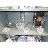 A selection of glass wares including Gleneagles and Wedgwood Vera Wang