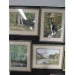 A selection of original watercolours of lakeland scenes by R W Lamb