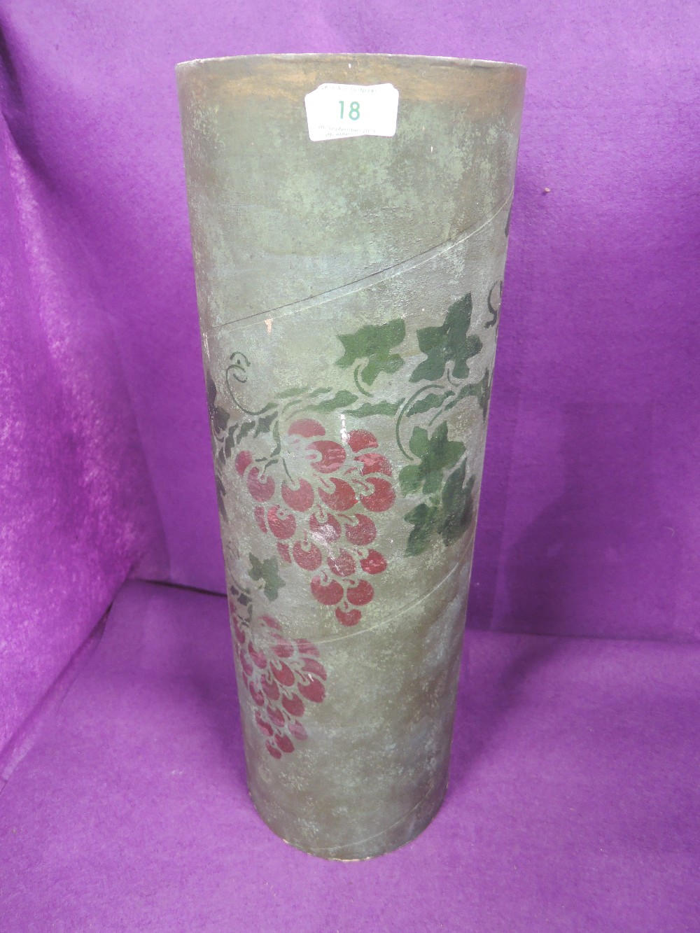 A hand decorated stick stand