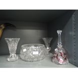 A selection of glass wares including fruit bowl