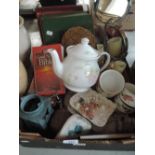 A box of miscellaneous including Royal Worcester Ramekins