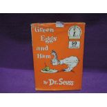 A childs story book by Dr. Seuss Green Eggs and Ham published 1962 with original dust jacket