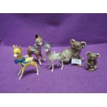 Four Beswick studies, Chamois 1551, Babycham 1615A (af), Koala Bears 1038, & 1040 along with similar