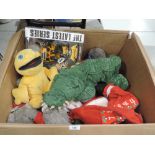 A selection of childs cuddly soft toys and similar
