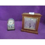 Two mantle clocks including golf themed and Elliott Prestons
