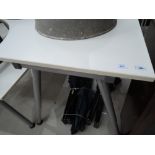 A selection of Ikea adjustable height work tables