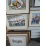 A selection of watercolours, B Inston