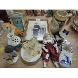 A selection of decorative items incluing Beswick Owl, impressed 2026