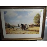 A limited edition print after Alan Norman 20/500 shire horse