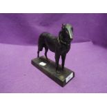 A cast iron dog figure of a Greyhound Russian made dated 1973