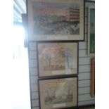 Three prints after Helen Layfield Bradley, with captions on mount