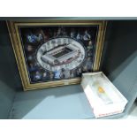 A framed special edition print, The Kings of Ewood Park and a Manchester United European Cup Winners