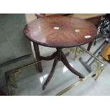 A reproduction Regency pedestal occasional table