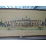 A large sketch or Italian manor house