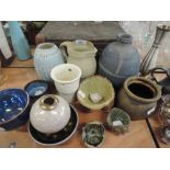 A selection of studio and art pottery and ceramics