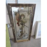 A vintage decorative mirror, Spring goddess interest