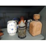 A selection of German design tankard and steins