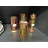 A selection of brass and copper trench related items