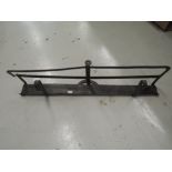 A 19th century cast open fire smoking rack