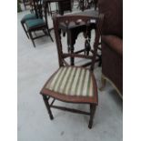 A Victorian mahogany bedroom chair (af)