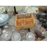 A selection of glassware including period style rummers