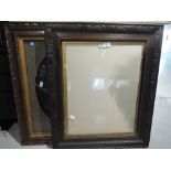 Two carved oak frames